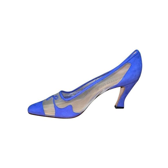 Stephanie of London-Mesh/Nubuck - Blue Pumps/Heels - Womens Size 10 GREAT CONDIT - Picture 4 of 15